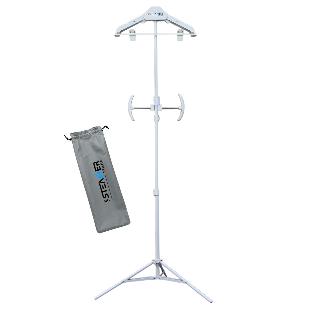 the steamer stand deluxe original patented trademarked garment steaming stand accessory with travel storage bag
