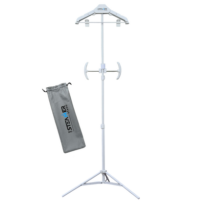 the steamer stand deluxe original patented trademarked garment steaming stand accessory with travel storage bag